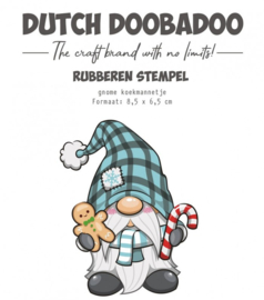 Dutch Doobadoo - Rubber stempel - Hallo Winter - Gnome sneeuwpop - 497.004.028