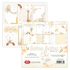 Craft & You Design CPB-BH15 Paper Pad 6x6" Boho Baby