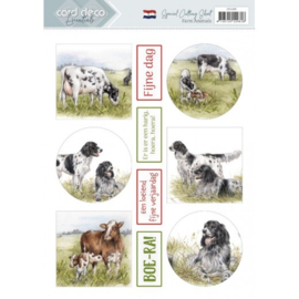 Cutting Sheets - Card Deco Essentials - Farm Animals - Dutch - CD11995