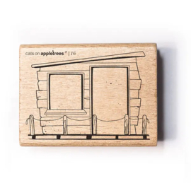 Cats on Appletrees - 28244 - Stempel Haus 16 Holzhütte Baumhaus