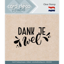 Card Deco Essentials CDECS043  - Clear Stamps - Dank je wel