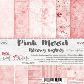 Craft O Clock Paper Pack 15,25x15,25 cm Basic - Pink Mood