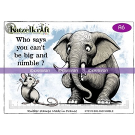 Katzelkraft - Big and nimble - Unmounted Rubber Stamp - KTZ319