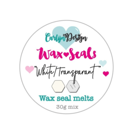 Carlijn design - CDWX-0034 - Waxzegel melts White/Transparant