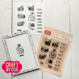 Craft & You Design CS035 Clear Stamps Mini Cameras set