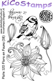 Kicostamps plate 120 Flora en Fauna  (A6)