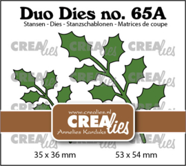 Crealies - Duo Dies no. 65A, Hulst spiegelbeeld, blaadjes 17