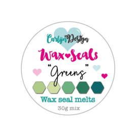 Carlijn design - CDWX-0036 - Waxzegel melts Greens