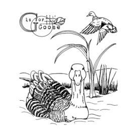 Crafty Individuals CI-603 'G is for Goose'  Unmounted Rubber Stamps