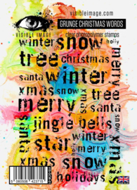 Visible image Grunge Christmas Words Stamp Set