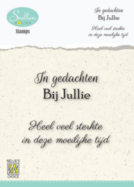 Nellie‘s Choice Clear Stamps - (NL) In gedachten bij jullie… Dutch Condolence Text Clear Stamps 66x58mm