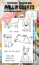 AALL & Create A6 clear stamp #373 -Rescue puppies             