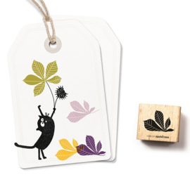 Cats on Appletrees - 2363 - Stempel - Kastanje blad 2