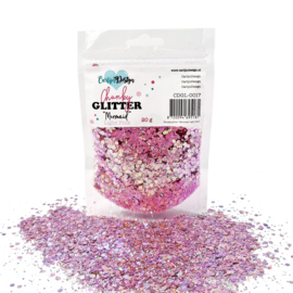 Carlijn design -  CDGL-0017 -Chunky glitter Mermaid Light Pink