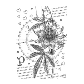 Crafty Individuals CI-600  'P is for Passion'  Unmounted Rubber Stamps