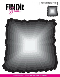 Find It Basics - Nesting Dies - Rough Edge Square - FITBND018