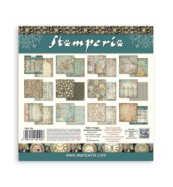 Stamperia - Papierblok Groot – Gardens of Time Backgrounds - SBBL186