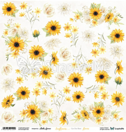 Scrap And Me - Sunflowers Flowers - knipvel - 30.5x30.5 cm