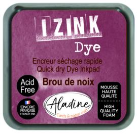 Aladine inkpad izink dye marron brou de noix