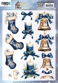 3D Cutting Sheets - Berries Beauties - Falling for Christmas - Candles - CD12250