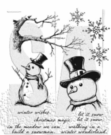 Stampers Anonymous - Mr. Frostie Tim Holtz Cling Stamps - CMS499