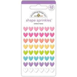 Doodlebug - 5550 - rainbow hearts shape sprinkles