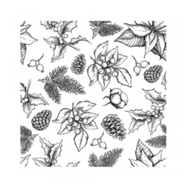 Crafty Individuals CI-640 Winter Repeating Background Unmounted Rubber Stamps