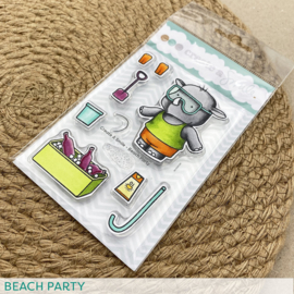 Create a smile stamp Clear A7 Beach Party