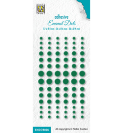 Nellie choice Enamel dots, Green - ENDOT006