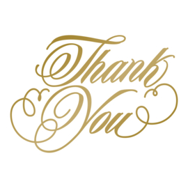 Thank You Hotfoil Stamp - Size: 63.7 x 44.7mm