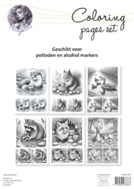 Fairybells - Coloring Pages kleurplaten Set 3 (A4 formaat) voor potloden en alcohol markers