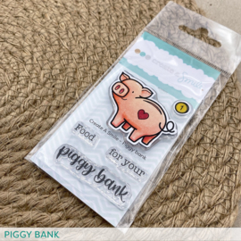 Create a smile stamp Clear A8 Piggybank