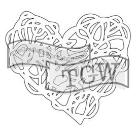 TCW 4x4 TCW2107 Scribbled Heart Fragment