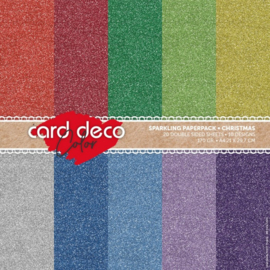 Card Deco Color - Sparkles Paperpack – Christmas - CDCSPPA410001