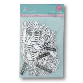 Julie Hickey design JHD-DCF-1003 Assorted Sentiments Die Cut Foilables