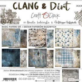 Craft O Clock - Clang & Dirt -  Basic Paper Pack 20,3x20,3 cm