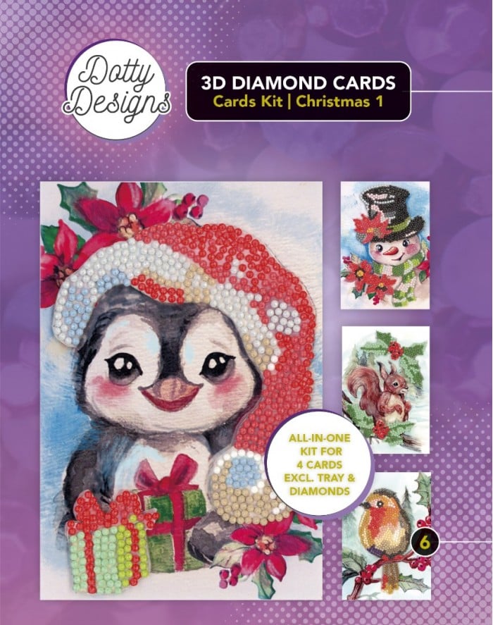 Dotty Designs Diamond 3D Cards Kit 06 - Christmas Animal - DDDCK006