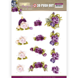 3D Push Out -  SB10517 - Precious Marieke - Romantic Roses - Purple Rose
