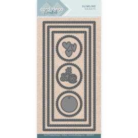 Card Deco Essentials - CDECD0055 -  SlimLine Dies - Slimline Hearts