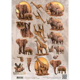 3D Knipvel - Amy Design - Wild Animals - Big Five 2 CD10868