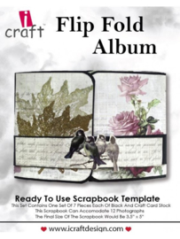 icraft - Flip Fold Album - Ready to Use Scrapbook Template.