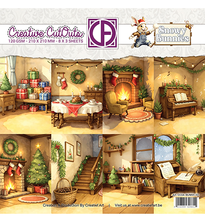 Creatief Art - CCOA-BUNNY-02 - Snowy Bunnies 02