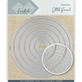 Card Deco Essentials Cutting Dies Stitch Round CDECD0027