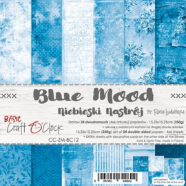 Craft O Clock Paper Pack 15,25x15,25 cm Basic - Blue Mood