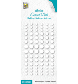 Nellie choice  Enamel dots, White - ENDOT001