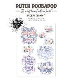 Dutch Doobadoo - Transparante sticker Floral Delight - 491.201.003