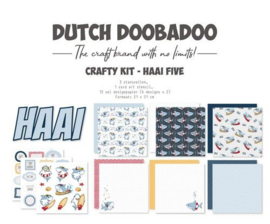 Dutch Doobadoo - Crafty Kit Haai Five - 473.005.063