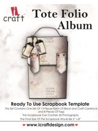 icraft - Tote Folia Album - Ready to Use Scrapbook Template.