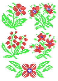 CCPAT022 Crosscraft free pattern-22 "Spring Flowers" patronen