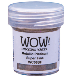 Wow! - WC06SF - Embossing Powder - Super Fine - Metallic Colours - Platinum